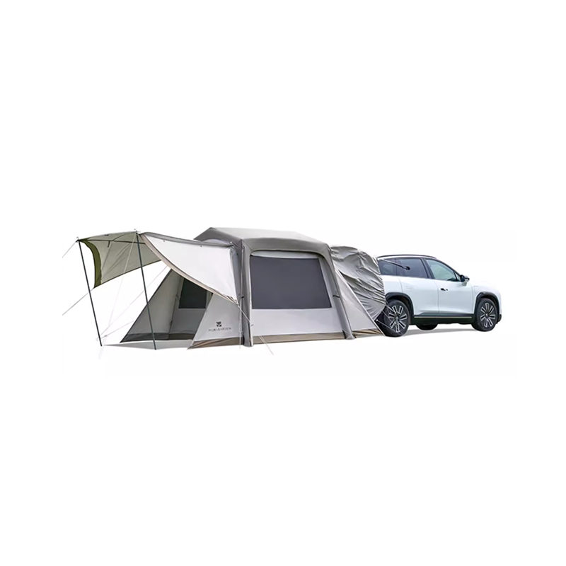Pinagsamang inflatable car tail tent na natitiklop na tunel