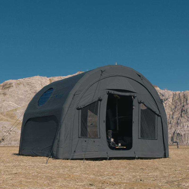 Inflatable tunnel tent